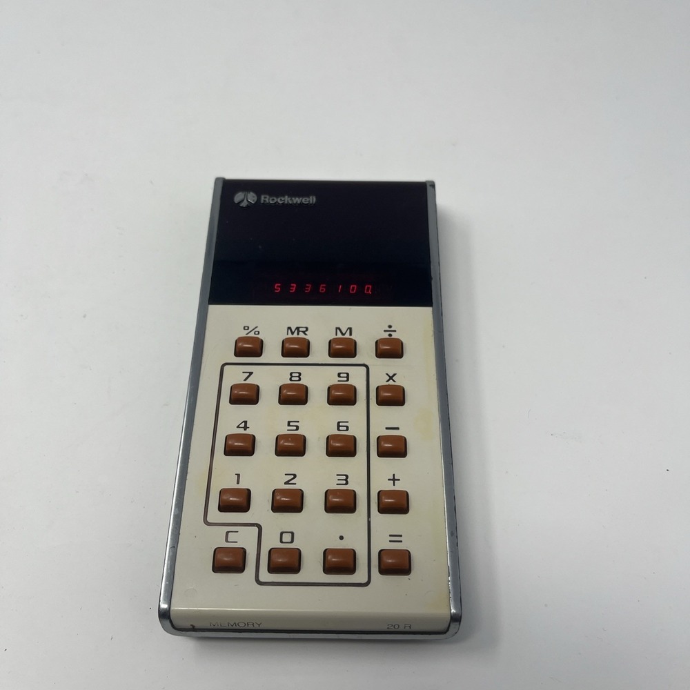 Vintage Rockwell Model 20R Electronic Calculator Working‎